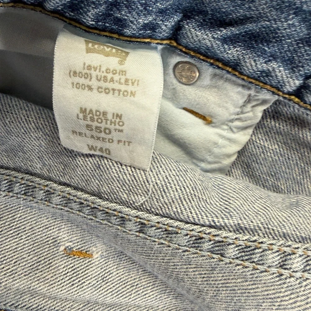 Vintage Levi's 550‎ Shorts Mens 40 Blue Cotton Denim Bermuda Relaxed Workwear